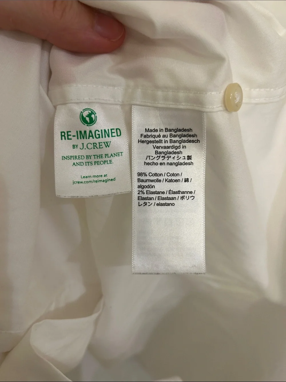 🛍 2/$18 J. Crew Shirt Men's Slim Fit White Long Sleeve Button Up Shirt